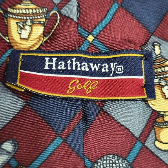 Hathaway Golf ~ Silk Necktie ~ Excellent Condition - Picture 6 of 6